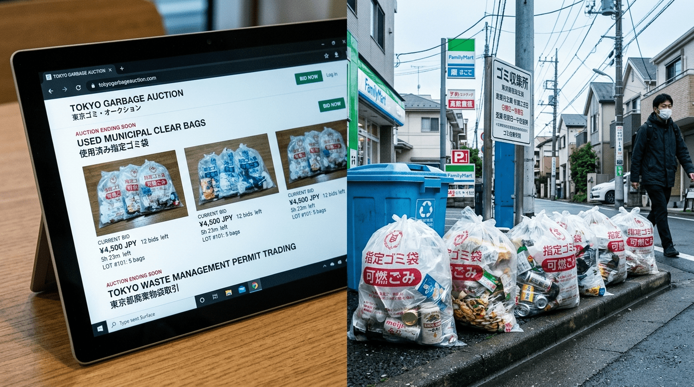 日, 쓰레기봉투 경매사이트에…일부 지자체, '투명 비닐' 사용 허가