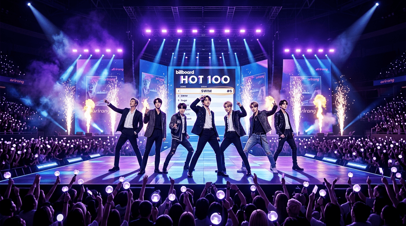 BTS '스윔', 美빌보드 핫100 10위…4주 연속 '톱10'