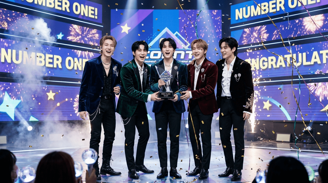 투어스, '뮤뱅'서 컴백 후 첫 1위… "팬들이 준 선물"